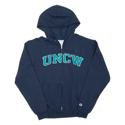 CHAMPION Mens Blue Hoodie Full Zip USA S