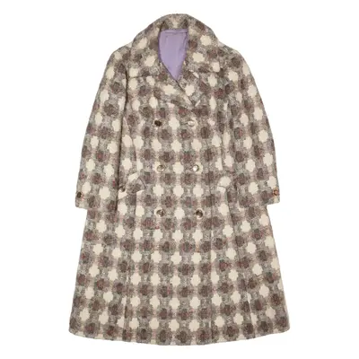 Pea Coat Cream Check Womens M