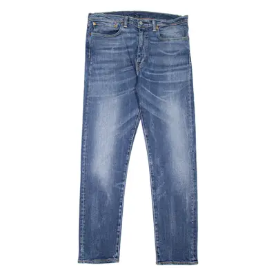 LEVI'S 522 Mens Jeans Blue Slim Tapered Stone Wash W34 L32