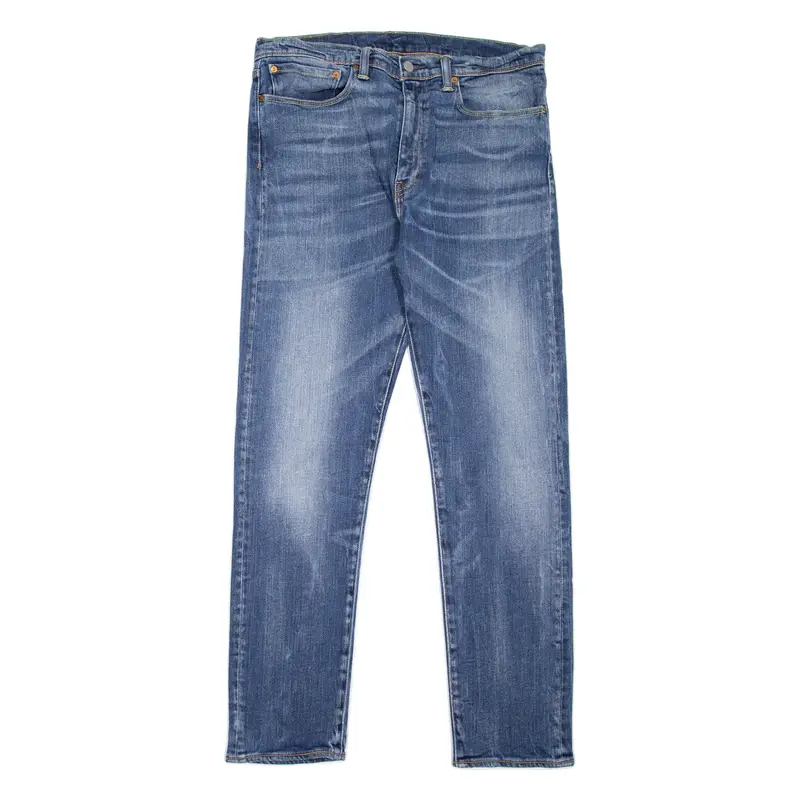 LEVI'S 522 Mens Jeans Blue Slim Tapered Stone Wash W34 L32