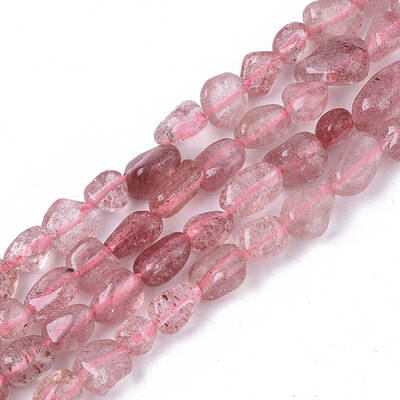 Natural Red Strawberry Quartz Beads Strands