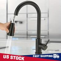 Pull Down Kitchen Faucet With Sprayer, Stainless Steel Single Handle Sink Faucet