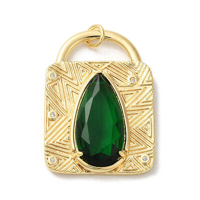Lock Rack Plating Brass Pendants
