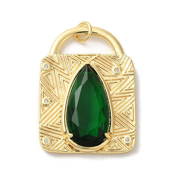 Lock Rack Plating Brass Pendants