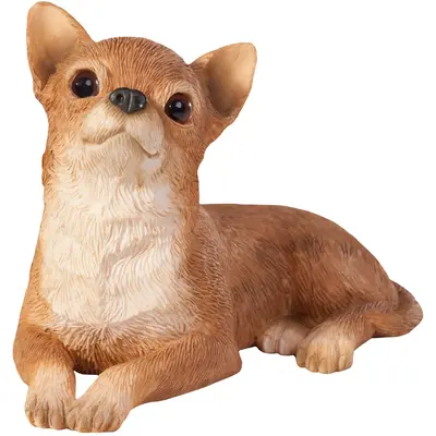 Sandicast Playful Tan Chihuahua Dog Sculpture