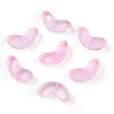 Spray Painted Transparent Glass Beads