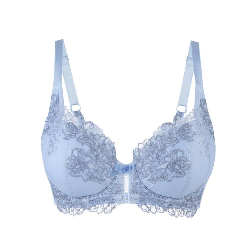Ashley Embroidery Silk & Organic Cotton Supportive Bra | Size: 36F
