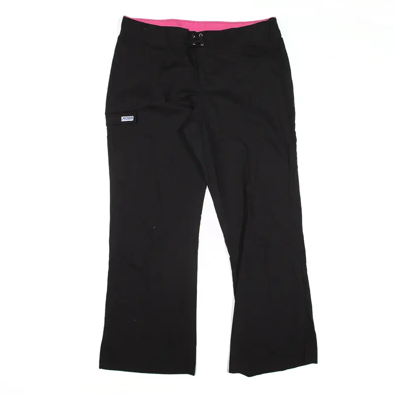 MOBB Cargo Trousers Black Regular Bootcut Womens W36 L28