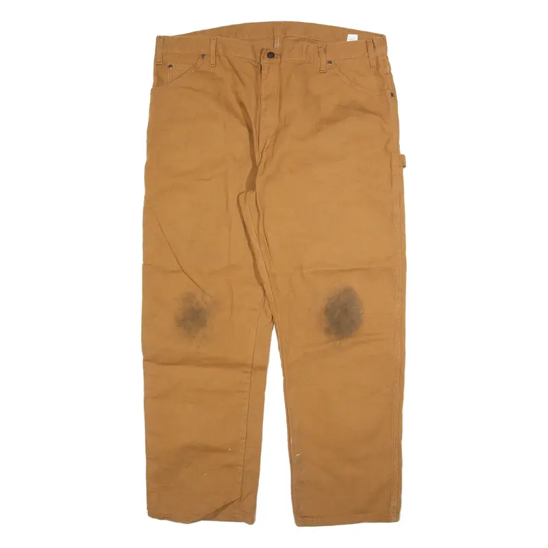 DICKIES Carpenter Mens Trousers Beige Relaxed Straight W40 L30