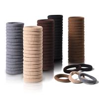 100PCS Black Hair Ties for Women Girls, Seamless Thick Hair Band, Elastic Hair Ties No Damage Ponytail Holder