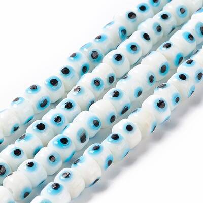 Handmade Evil Eye Lampwork Beads Strands