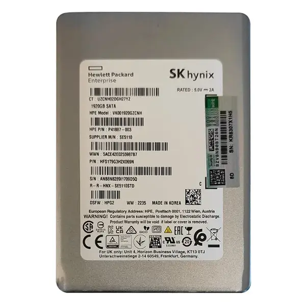 P41887-003 HP 1.92TB SATA 6Gb/s Read Intensive 2.5-inch Solid State Drive for ProLiant G10 Plus