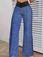 Women's Wide Leg Pants, Fashionable Loose Casual Comfy Trousers for Daily Wear, Ladies Baggy Bottoms for Summer, Going Out Bo...