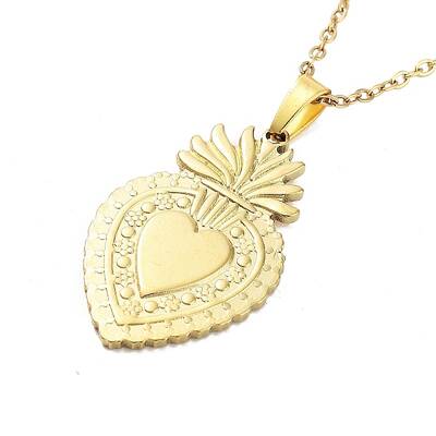 Sacred Heart 304 Stainless Steel Pendant Necklaces