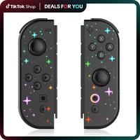 JORREP Game Controller (L/R) Switch Controller- Wireless Game Controller，Ergonomic Grip, Dual Vibration，Cool lights