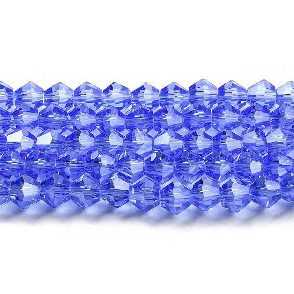 Transparent Electroplate Glass Beads Strands