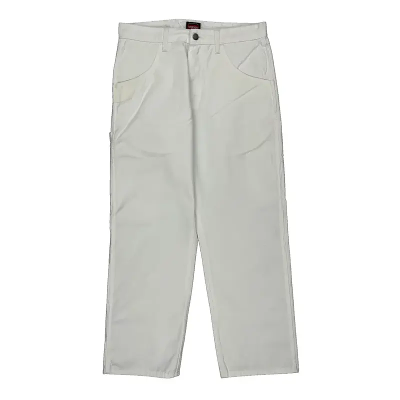 Wrangler Baggy Carpenter Trousers - 32? Waist White Cotton Blend