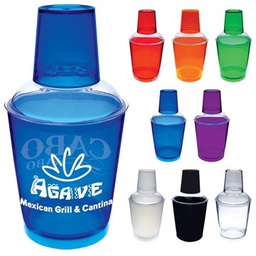 50 Customized 12 oz Cocktail Shaker - Plastic - FDA Compliant