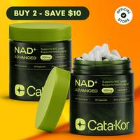 2x Cata-Kor NAD+ Advanced - NAD+ Supplement for Skin Aging Support, Energy, and Focus - 500mg per Serving - 120 Count (60 Day...