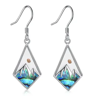 Sterling Silver Faith Mountain Mustard Seed Leverback Earrings Jewelry