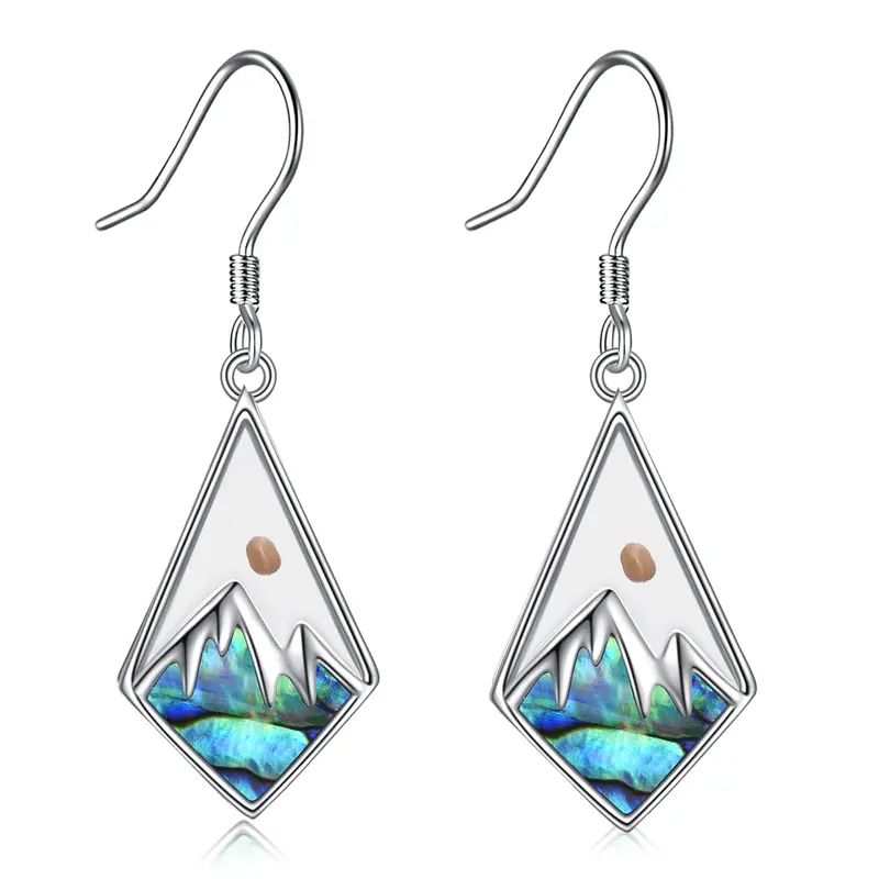 Sterling Silver Faith Mountain Mustard Seed Leverback Earrings Jewelry