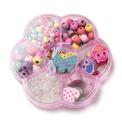 Children's Day Theme Maple Wood Jewelry Set DIY Making Kits
