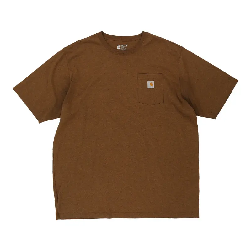 Carhartt Tall T-Shirt - 2XL Brown Cotton
