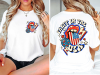 Retro Party in the USA Shirt, Retro Boho USA T-Shirt, American Girl Shirt, American Babe T-Shirt, Fourth of July Shirt T-Shir...