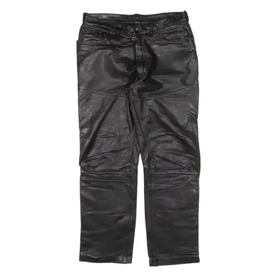 DAINESE Mens Leather Trousers Black Regular Straight W31 L28