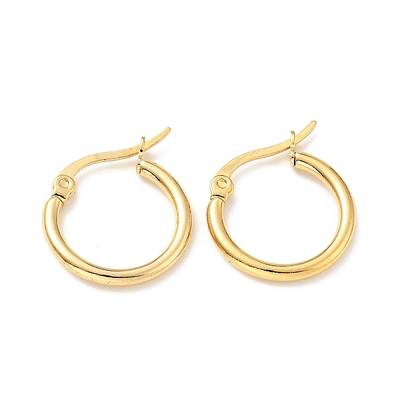 PVD Vacuum Plating 201 Stainless Steel Hoop Earrings for Women