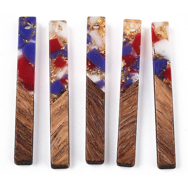 Transparent Resin & Walnut Wood Big Pendants