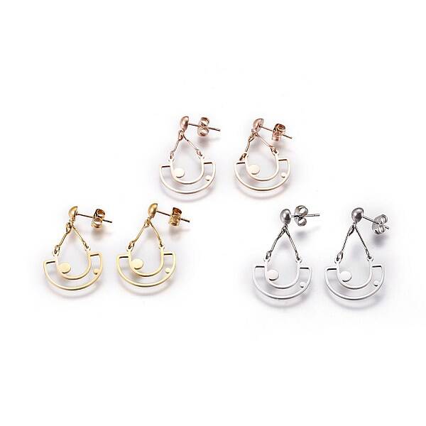 304 Stainless Steel Chandelier Earrings