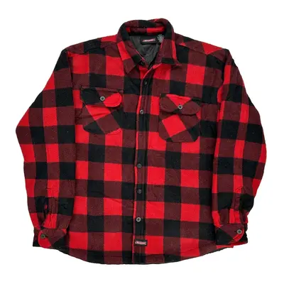 Dickies Checked Overshirt - Large Black Polyester