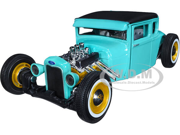 1929 Ford Model A Green with Matt Black Top \