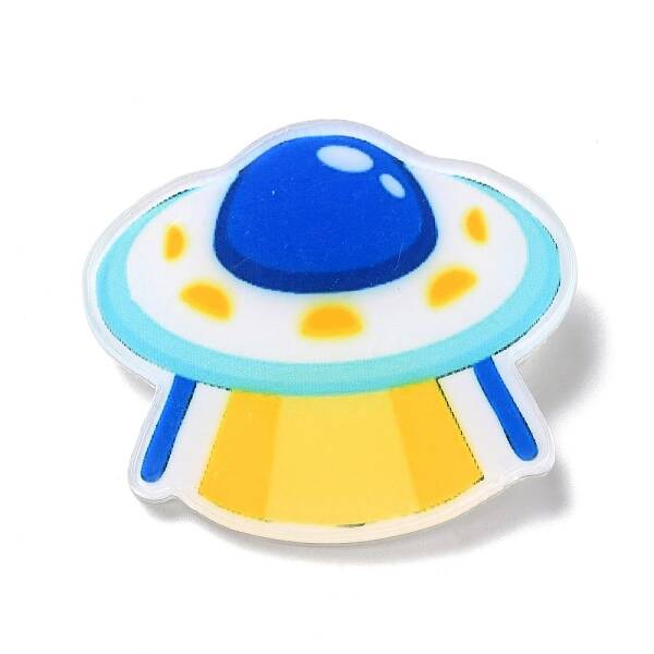 Flying Saucer Acrylic Safety Brooch