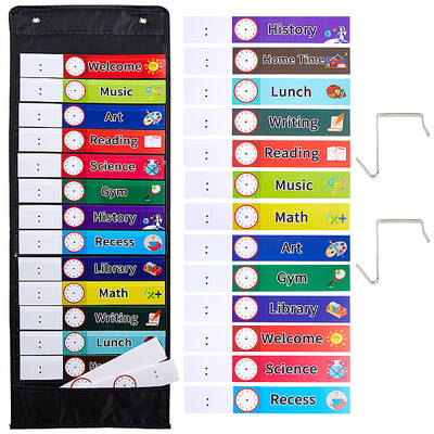 Oxford Cloth Daily Schedule Pocket Chart