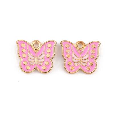 Light Gold Plated Alloy Enamel Pendants