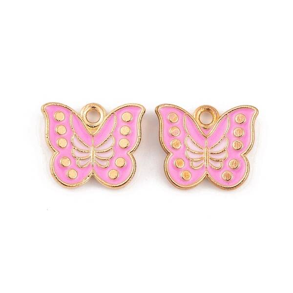 Light Gold Plated Alloy Enamel Pendants