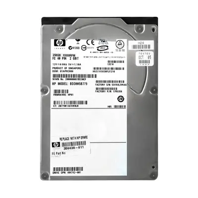 359438-011 HP 250GB 2Gb/s Fibre Channel 10000 3.5-inch Hard Drive