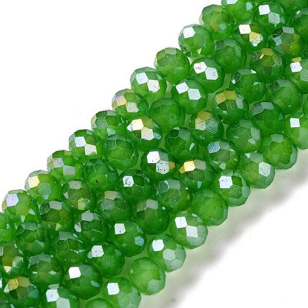 Baking Electroplate Glass Beads Strands