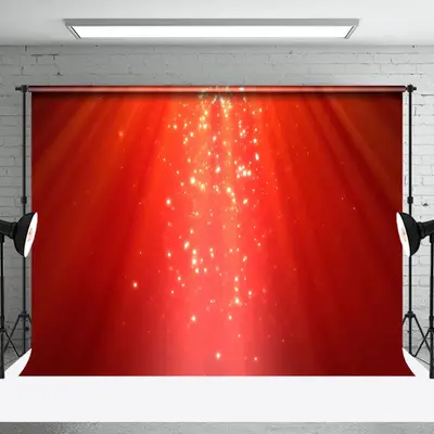 Aperturee Mystical Christmas Light Beam Red Holiday Backdrop - Aperturee