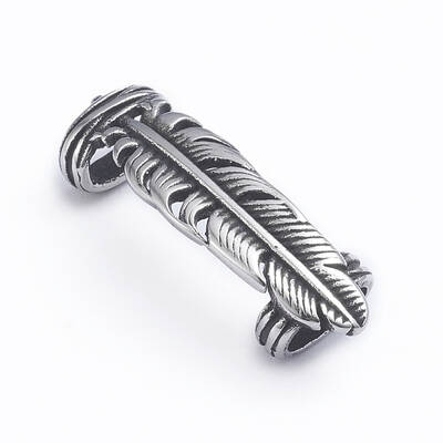 Retro 304 Stainless Steel Slide Charms/Slider Beads
