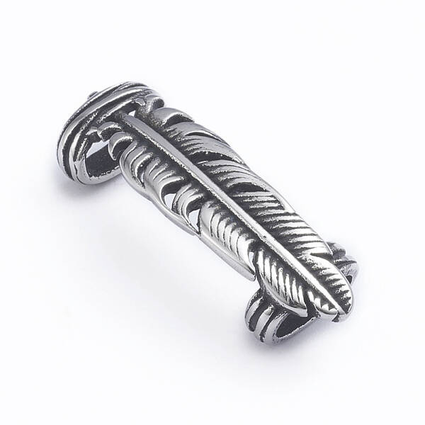 Retro 304 Stainless Steel Slide Charms/Slider Beads