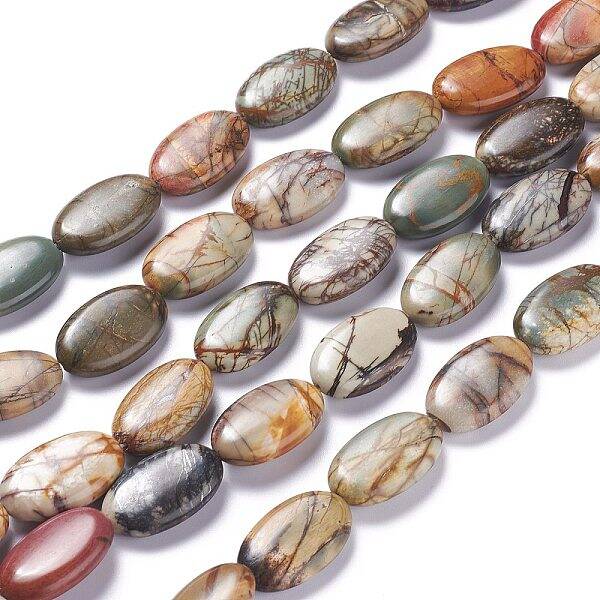 Natural Picasso Jasper Bead Strands
