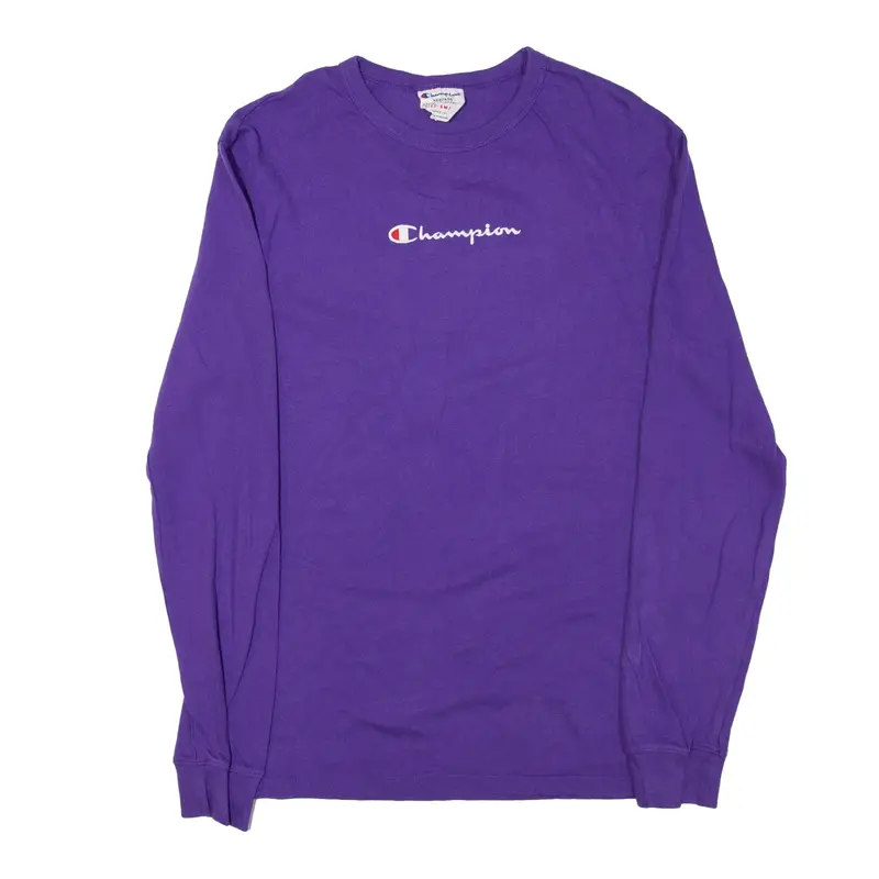 CHAMPION T-Shirt Purple Long Sleeve Mens S