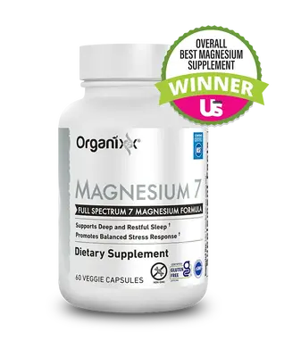 Organixx Magnesium 7, High Absorption Magnesium Capsules, 60 Count, Natural Magnesium & Sleep Supplement with 7 Chelated Form...