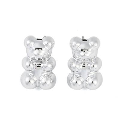 Bear CCB Plastic Stud Earrings for Women