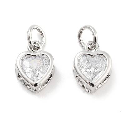 Brass Micro Pave Cubic Zirconia Pendants