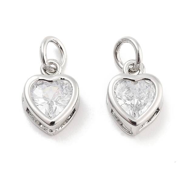 Brass Micro Pave Cubic Zirconia Pendants