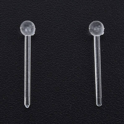 Plastic Tiny Ball Stud Earrings